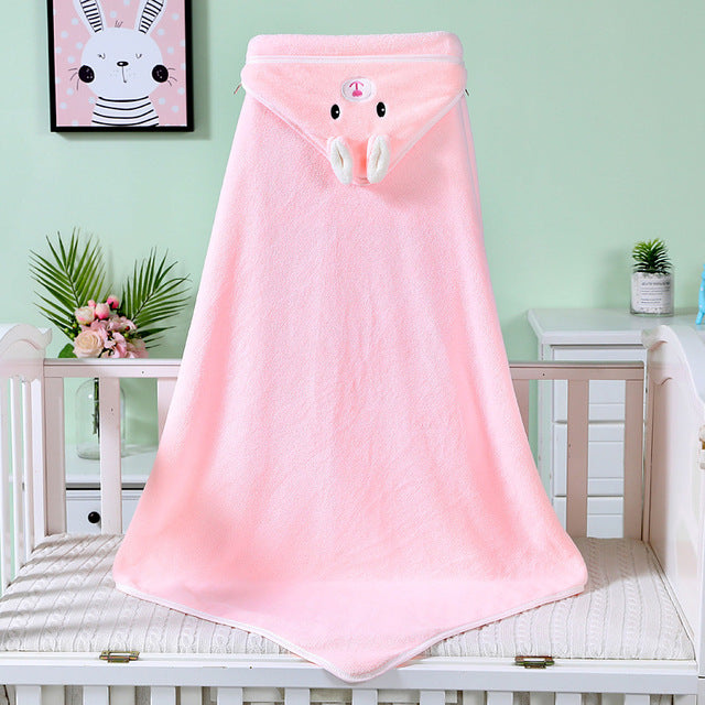 CuddleSoft Baby Hooded Bath Towel – Cute Animal Design