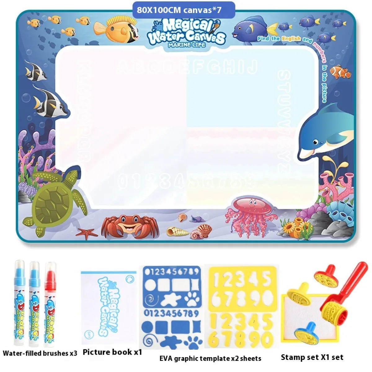 Magic Water Drawing Mat for Kids –  Reusable Mess-Free Drawing Board