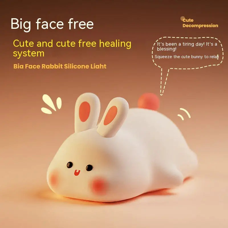 Cute Bunny LED Night Light – Touch Sensor Nursery Lamp