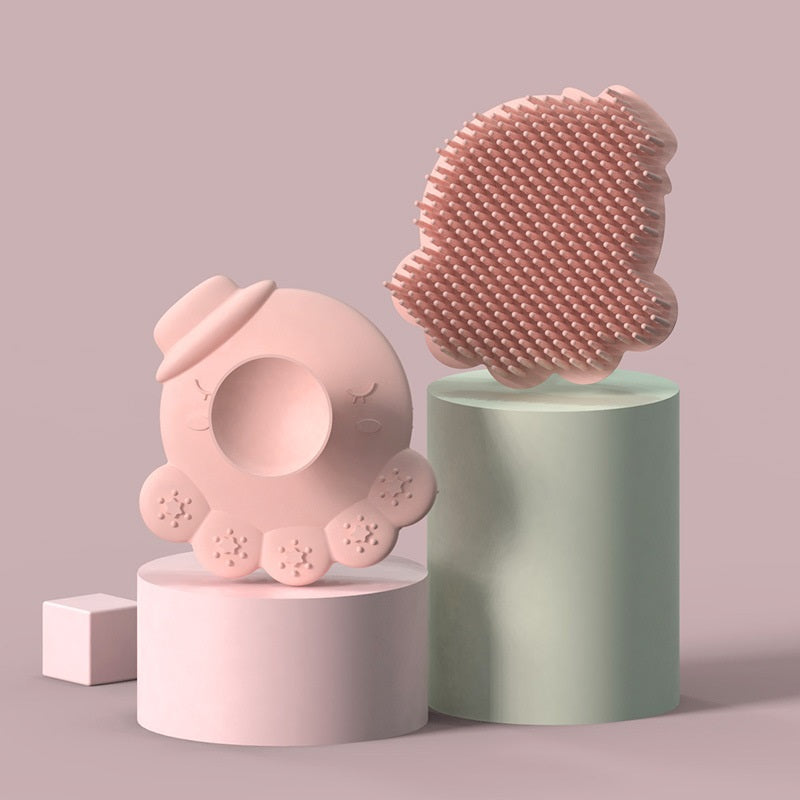 Silicone Baby & Toddler Bath & Shampoo Massage Brush