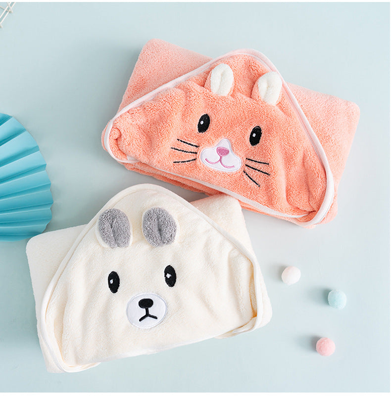 CuddleSoft Baby Hooded Bath Towel – Cute Animal Design