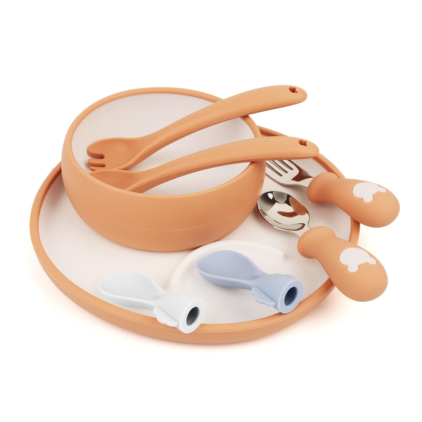 8-Piece Silicone Baby Feeding Set
