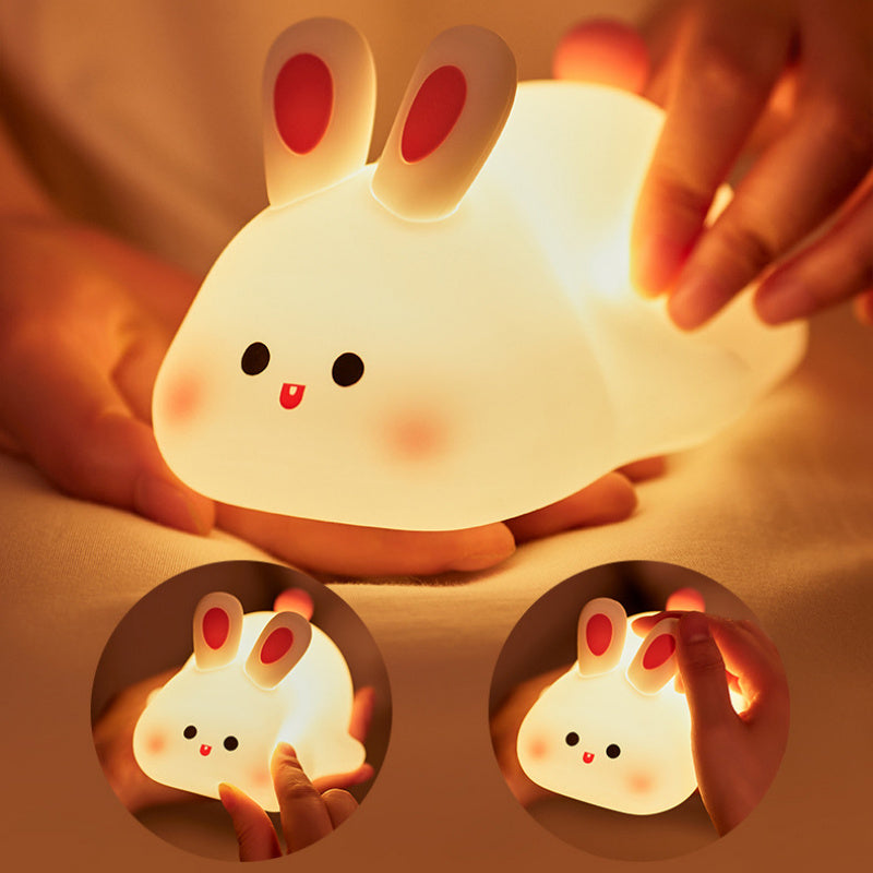 Cute Bunny LED Night Light – Touch Sensor Nursery Lamp