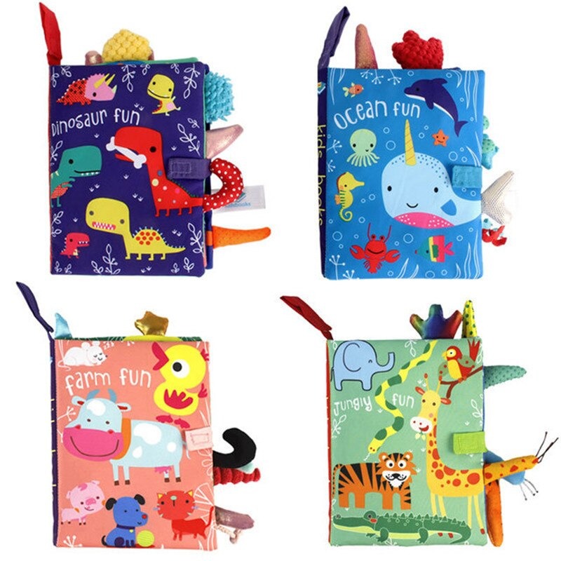 Soft Fabric Baby Rattles Cloth Book