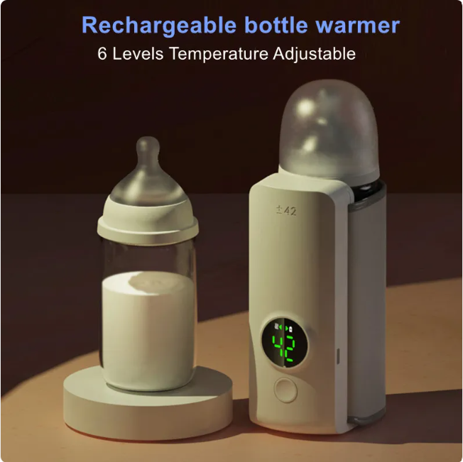 Smart Portable Bottle Warmer| USB Rechargeable with Temperature Display