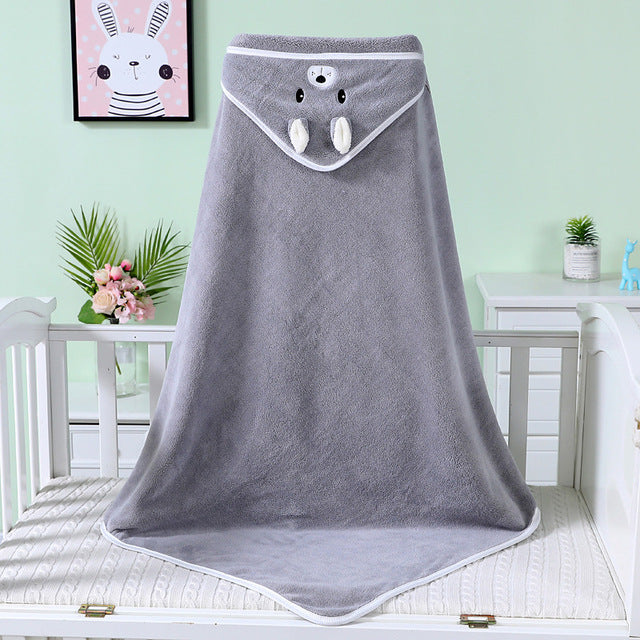 CuddleSoft Baby Hooded Bath Towel – Cute Animal Design