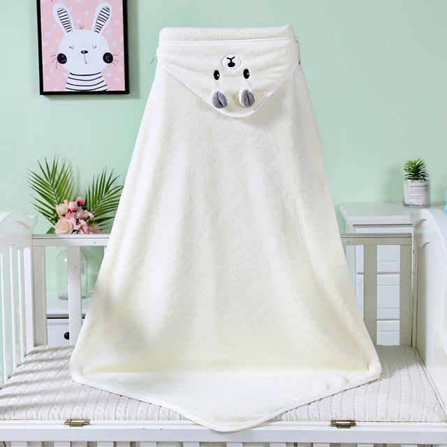 CuddleSoft Baby Hooded Bath Towel – Cute Animal Design