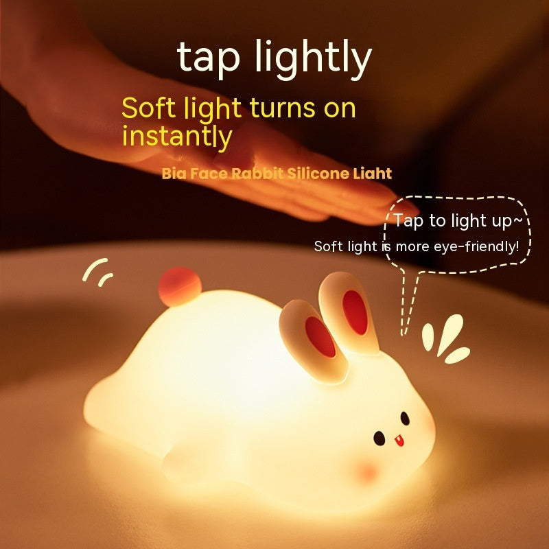 Cute Bunny LED Night Light – Touch Sensor Nursery Lamp