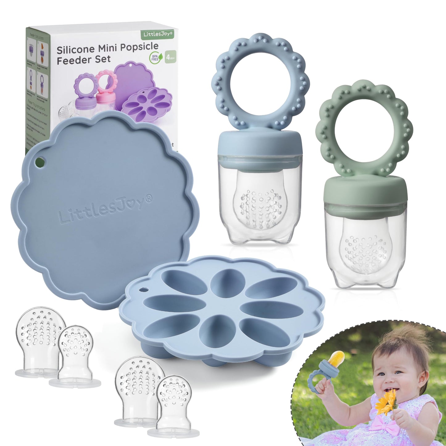 Baby Fruit Feeder & Silicone Popsicle Set