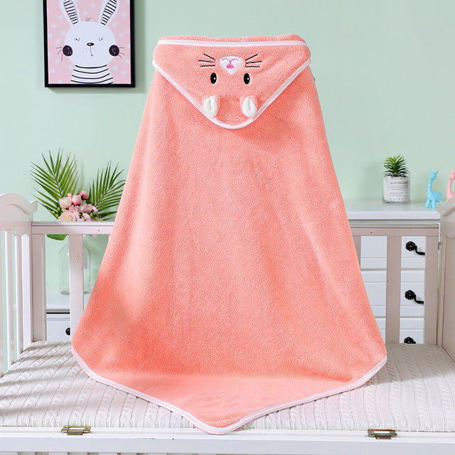 CuddleSoft Baby Hooded Bath Towel – Cute Animal Design
